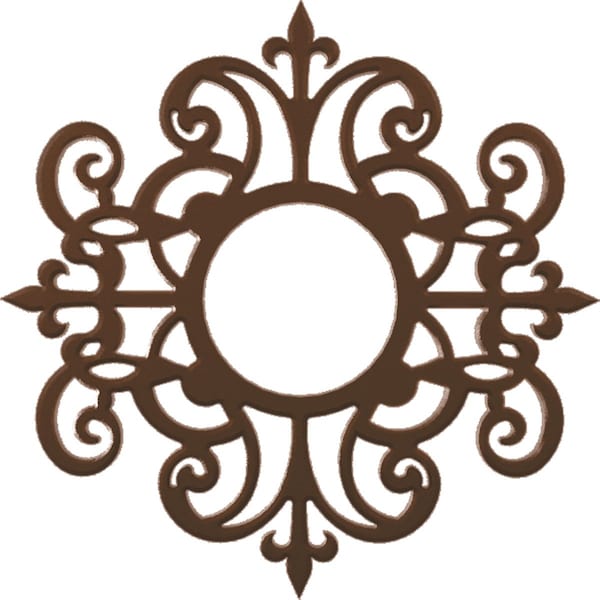 Ekena Millwork Dijon Architectural Grade PVC Pierced Ceiling Medallion, Copper, 30"OD x 9 3/4"ID x 1"P CMPP30DISCO - main
